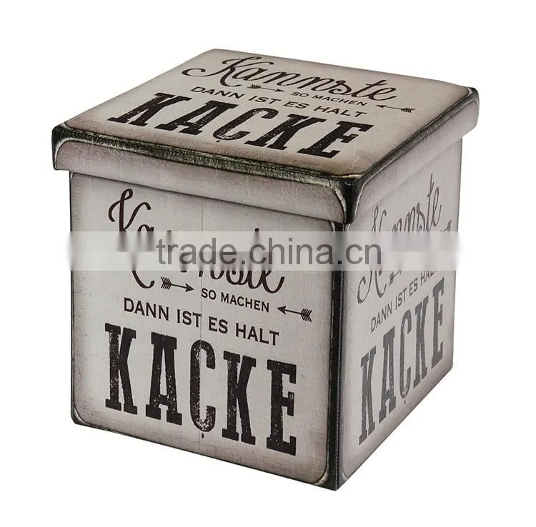 bedroom european style leather storage folding box
