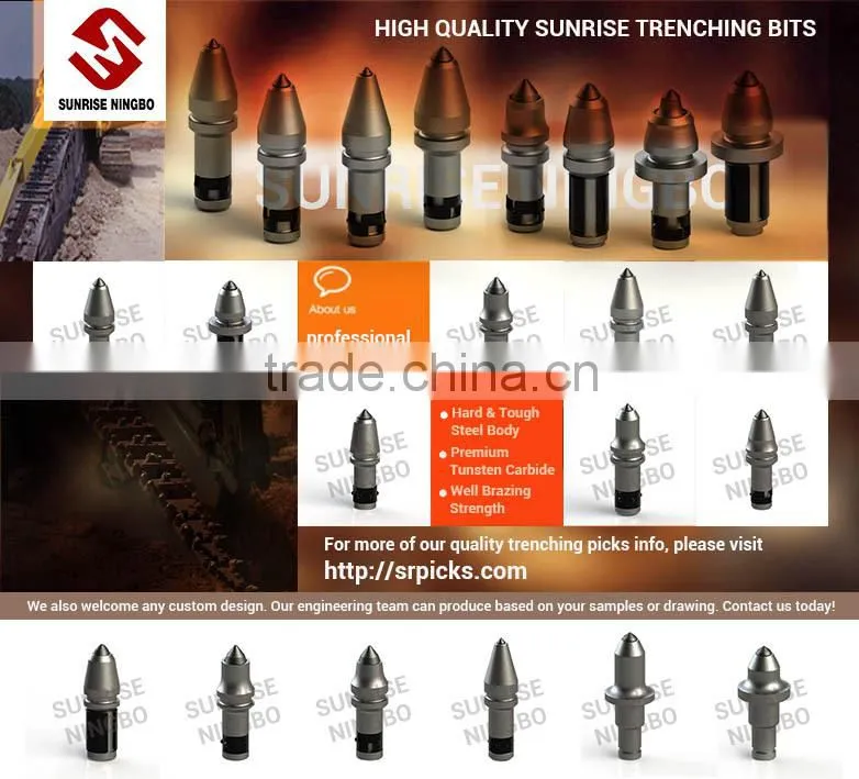 Building construction cutting tools drilling rigs spare parts earth auger bit tungsten carbide pick