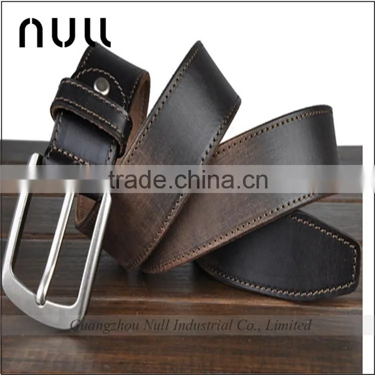 Antique style custom crazy horse cowhide genuine leather men leather belt