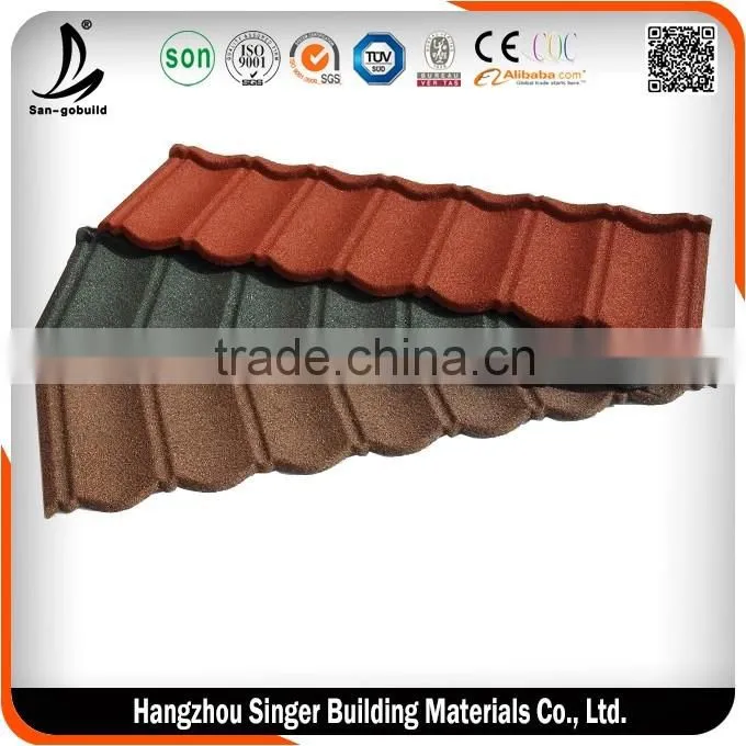 Factory Direct Sell High Quality Roofing Sheet, Al-zinc Stone Coated Metal Roof
