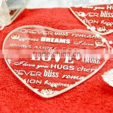 Photo frame type crystal glass coaster photo insert with wood material base