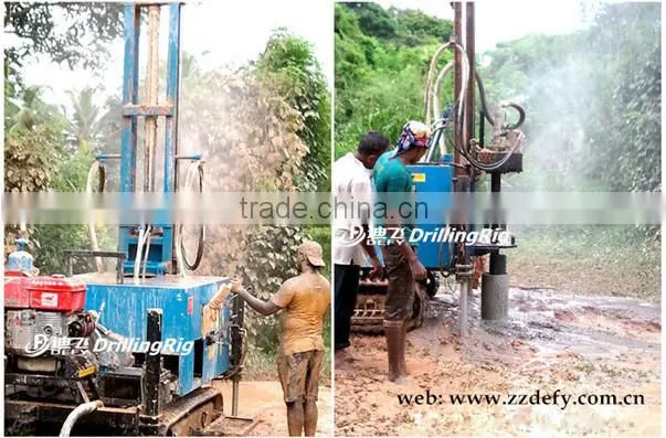 Rock DTH RIg High Air Pressure DFQ-200 air compressor drilling rig