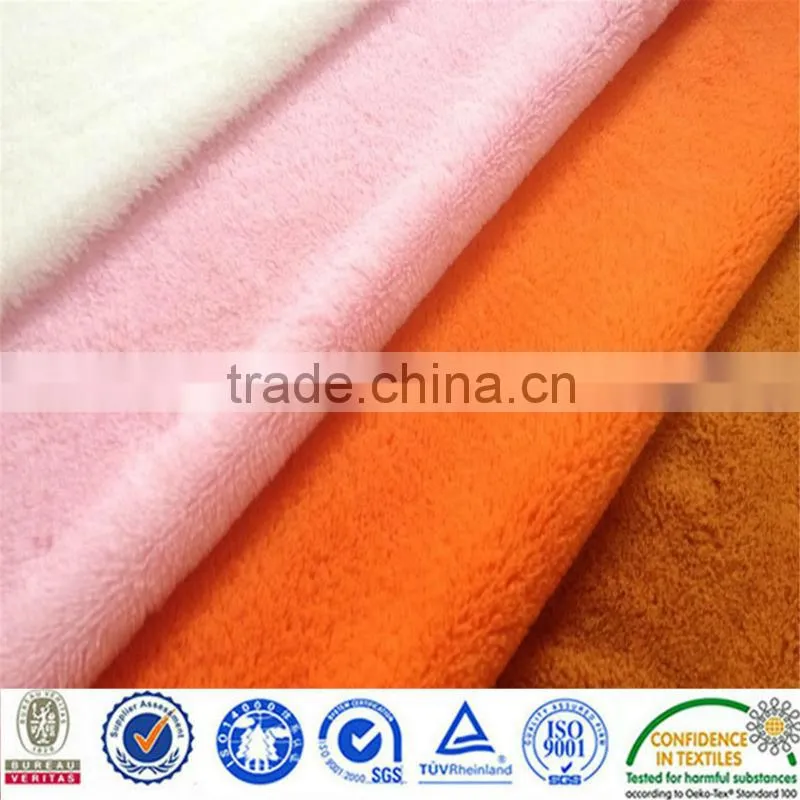 China Factory Wholesale 100% Polyester Animal Print PV Fleece/PV Velour/Long Pile Plush Fabric