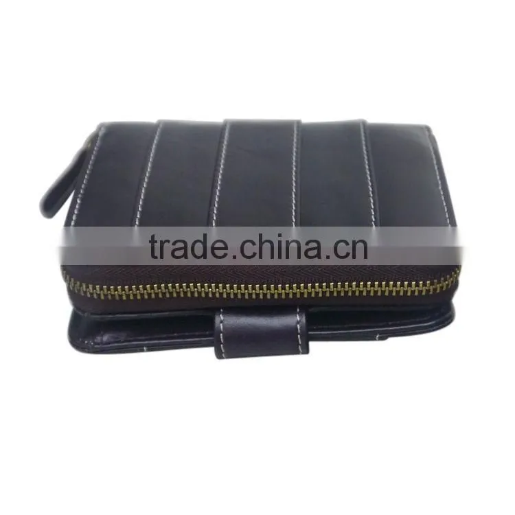 Hot selling professional fashion travel card wallet men genuine leather wallet