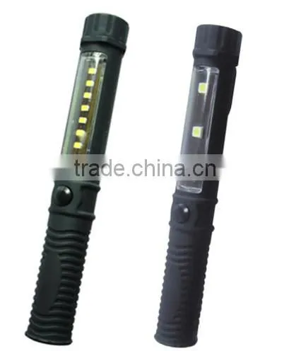 Dry Battery Magnetic Pen Clip LED Flashlight Torch