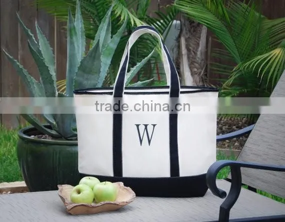 Good quality tote cotton bag monogrammed beach bags