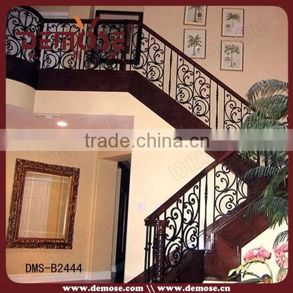 indoor stair railing/iron stair balusters/custom wrought iron railings