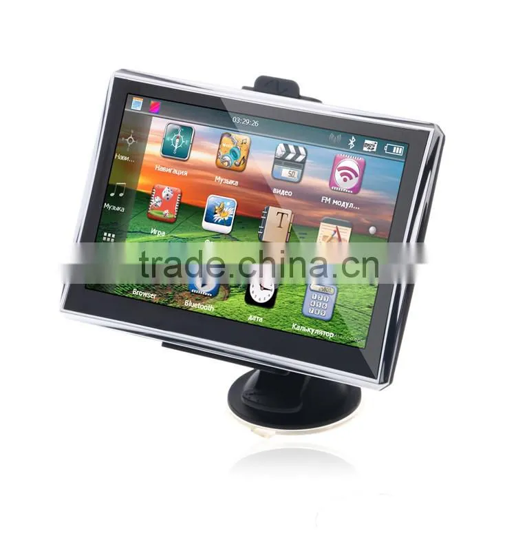 2015 Wholesale 7" Portable Car GPS Capacity screen Car GPS Navigator with bluetooth AV-IN, OEM/ODM manufacturer Portable Car GPS