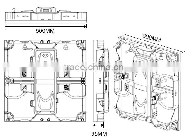 500x500 cabinet Indoor hd P3.91 Rental Led Display