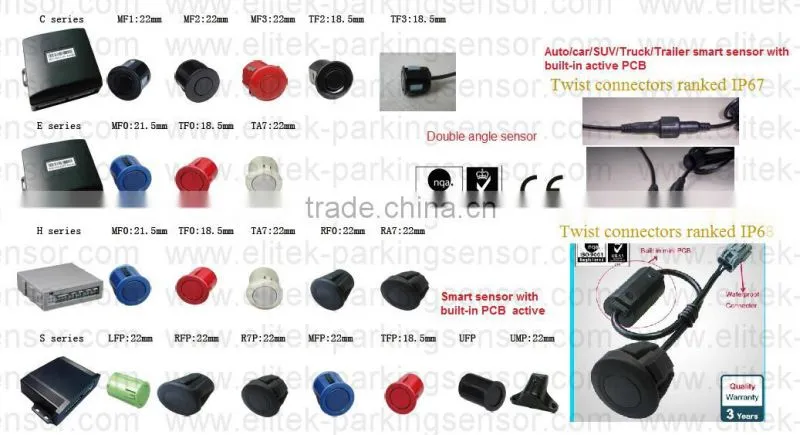2014 new ultrasonic wireless parking sensor for "RELIANT", with LED Display ,8 sensor