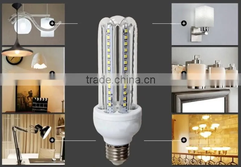 U Shape LED Corn Light LED Energy Saving Lamp 3-23W SMD 2835, 240-2300lm, PF>0.9