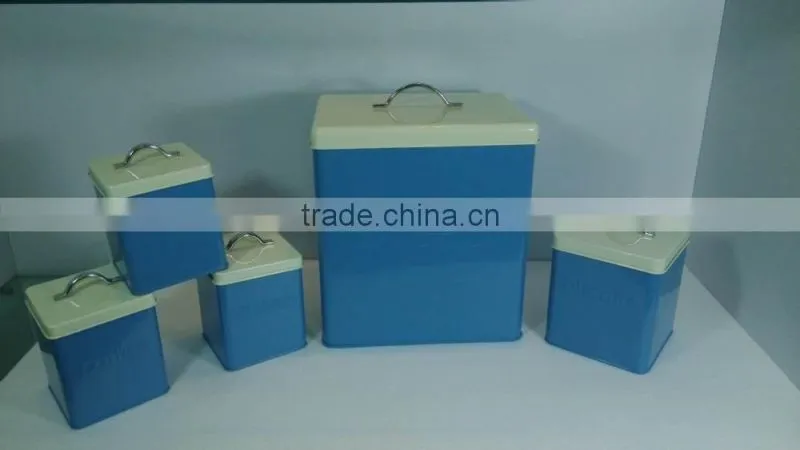 Stainless steel food storage container set with coating