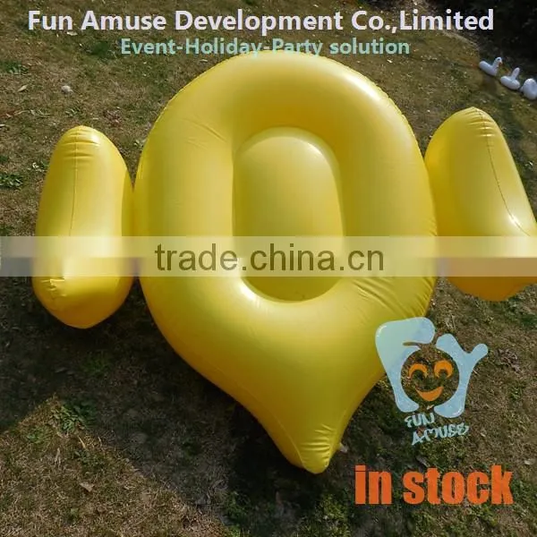 MOQ 50pcs PVC giant duck pool float inflatable donut for fun