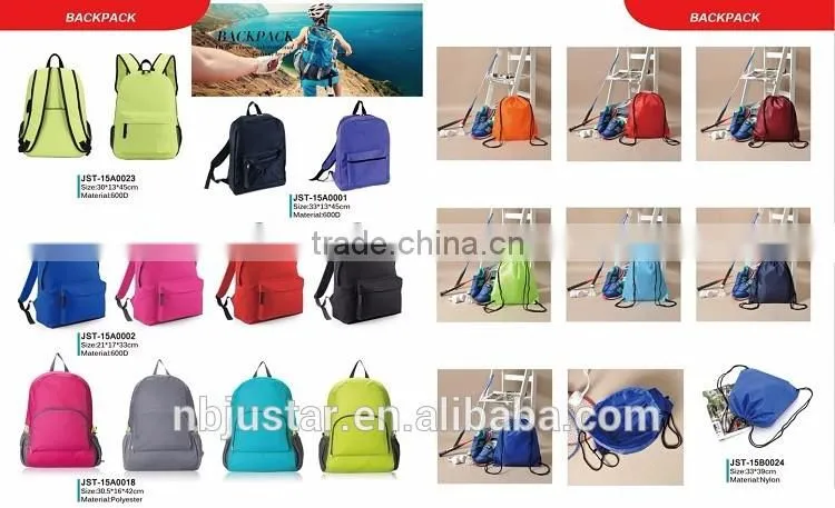 Promotional Custom Cheap Waterproof Polyester Fabric High Quality Drawstring Backpack Custom