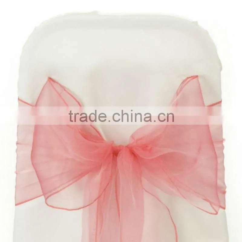 ORGANZA BOWS CHAIR SASH BOWS COVER FOR WEDDING DECOR ANNIVERSARY PARTY SASHES BOW