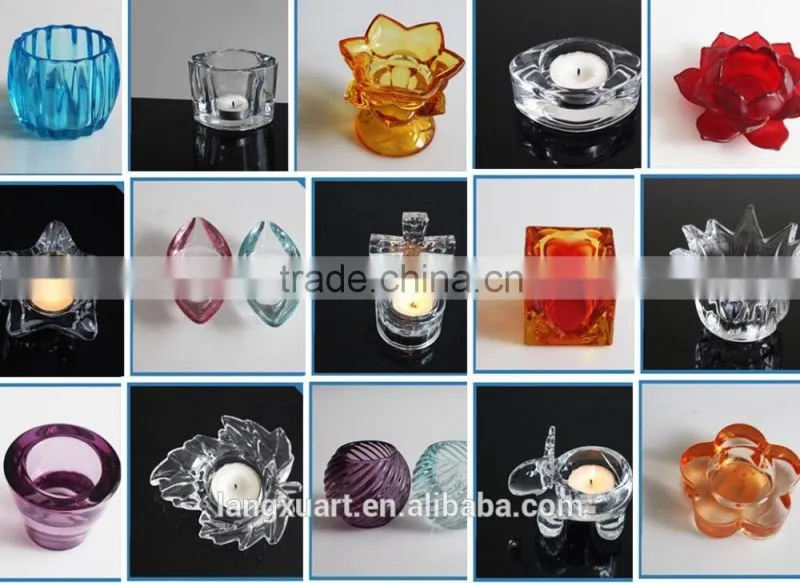 LX-Z183 Snow flake wholesale crystal candle holders wedding table decorations