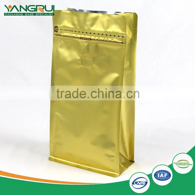 side zipper flat bottom bag laminated foil pouch