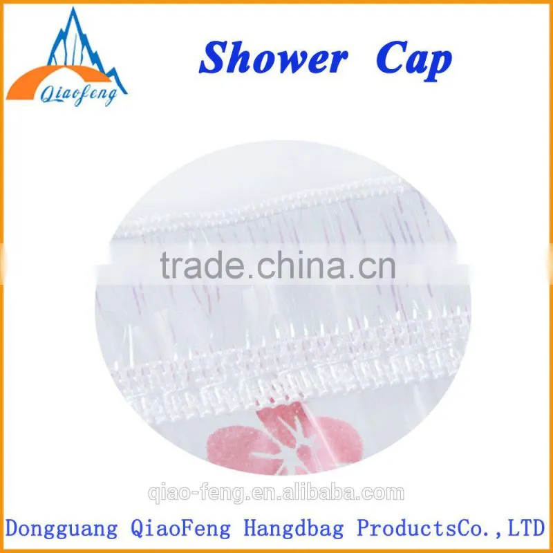 Best Sell 100% Waterproof Transparent PEVA / PVC Printed Shower Cap
