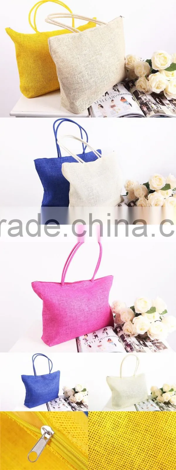 woman larege clutch straw tote bag with strong paper