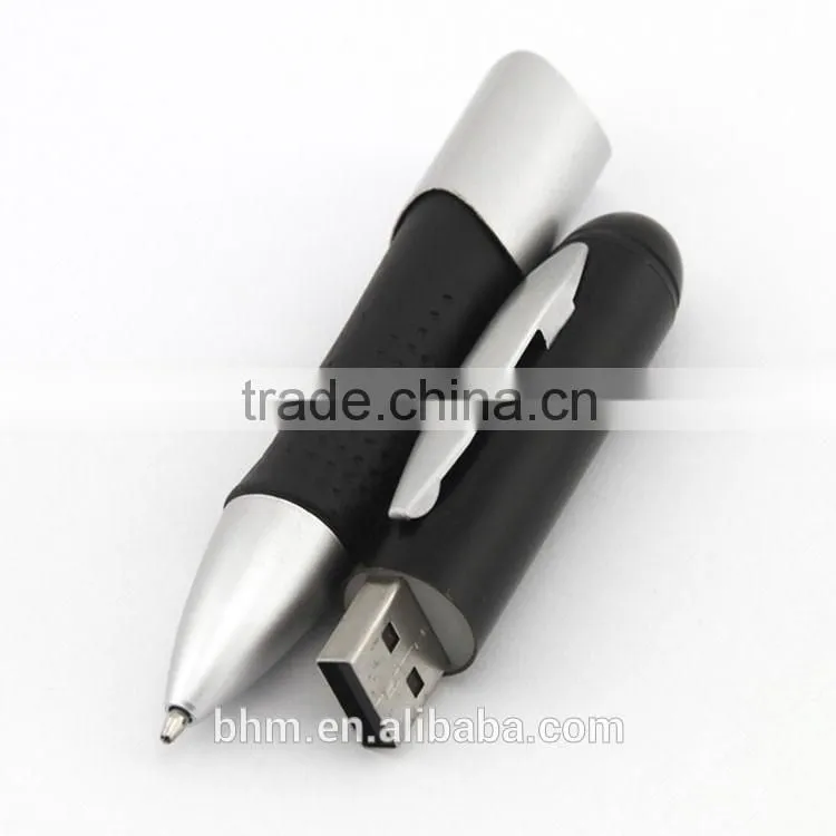 Real capacity custom pen usb flash memory drive, metal pen usb stick