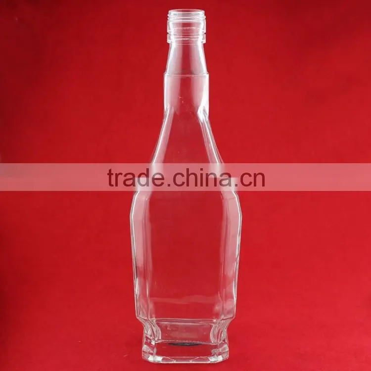 Wholesale hot quality brandy glass bottles waterdrap whiskey bottles frosted beverage bottle