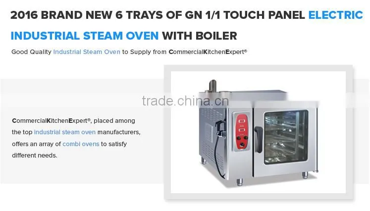 2016 Professional Electric Combi Oven 6 Trays Industrial Outdoor Kitchen Steam Oven