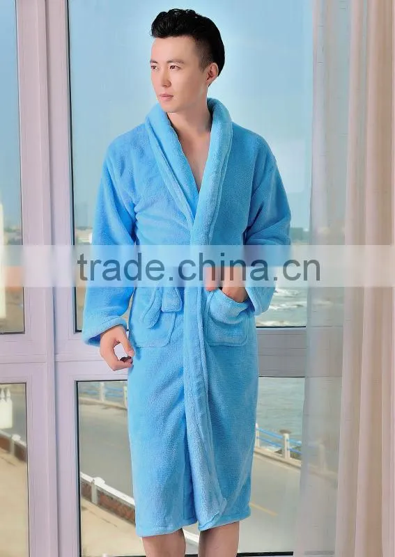 100 polyester coral fleece winter overalls robe with new style