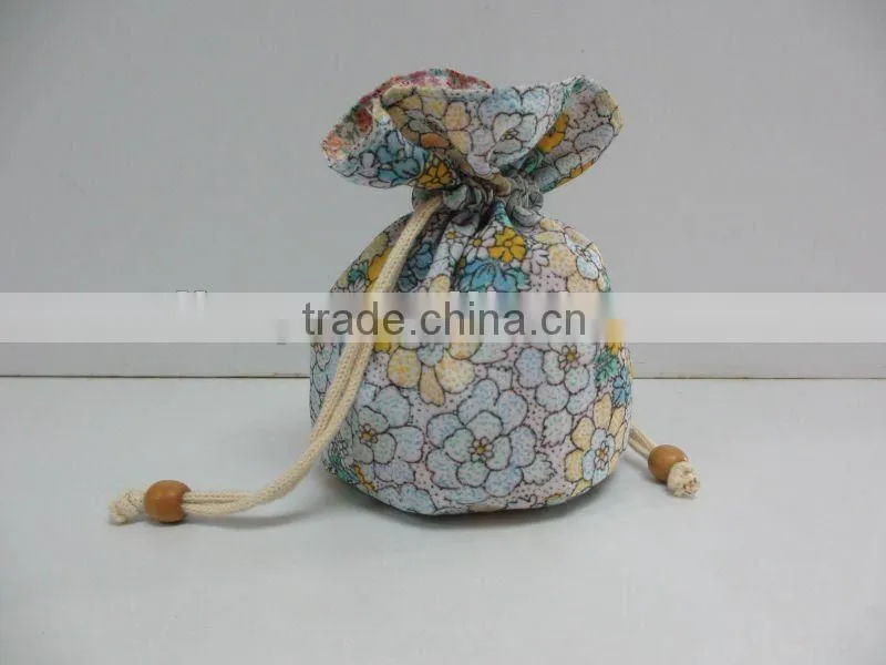 New fashion cotton with printed drawstring gift bag