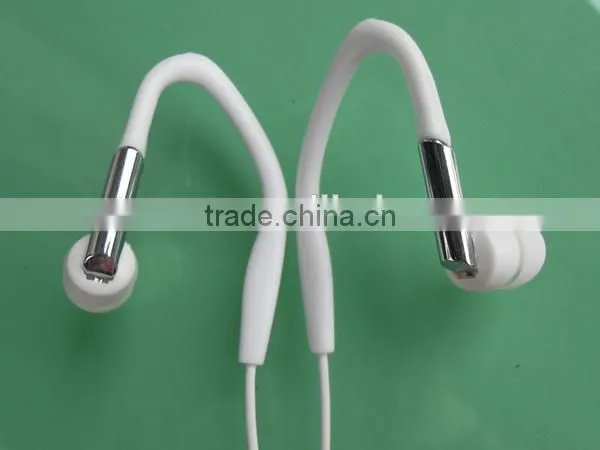 PVC soft touching in ear sports hook earphone &earbuds