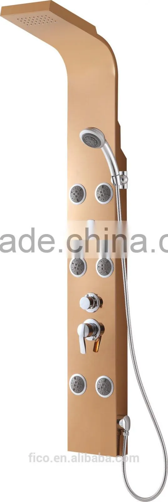 FICO New 304# Stainless steel shower panel FS-2210(Gold)