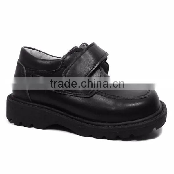 Fitkids Bulk Wholesale Pure Black Strap Leather Children School Shoes
