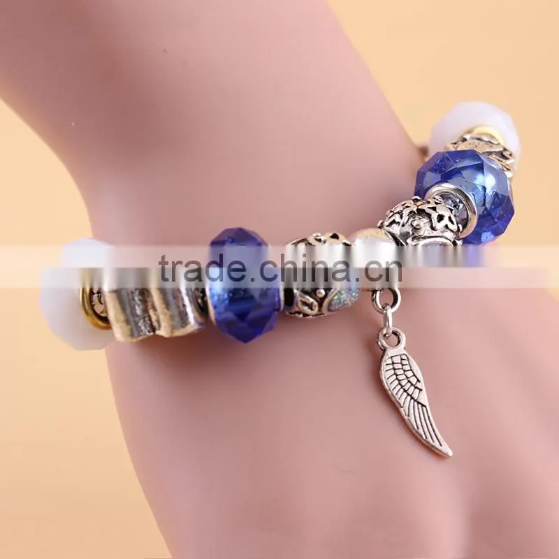Fashion blue beads jewelry manufacturers bracelet accessories for women