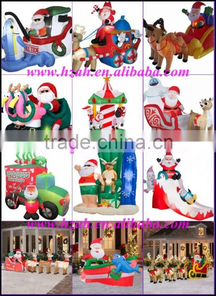 Xmas Outdoor Yard Decorations Inflatable Santa Claus