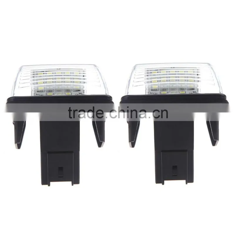 2pcs Bright Led License Number Plate Light for 206 207 306 307 406 407 C3 C3 Ii C3