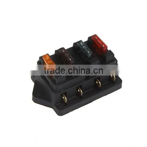 Universal Car Truck Vehicle 4 Way Circuit Automotive Middle-sized Blade Fuse Box Block Holder