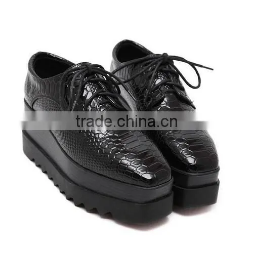 2016 women platform shoes black plaform shoes fashion winter shoes PH4107