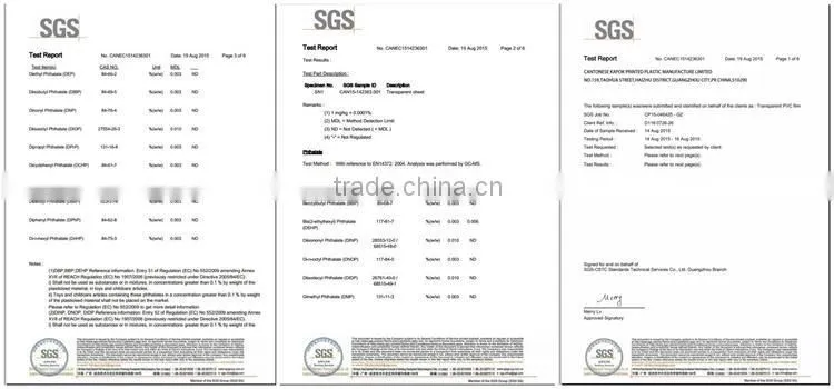 Super clear transparent soft pvc sheet for bag making