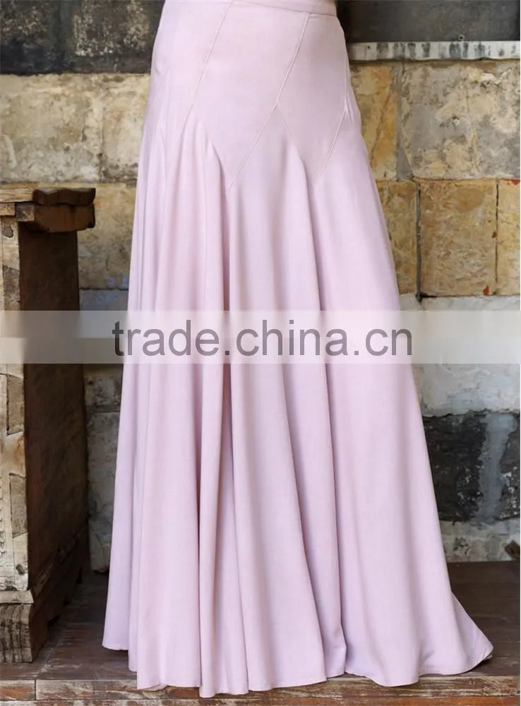 OEM service China factory custom made denim width ethinic high waist skirt woman skirt