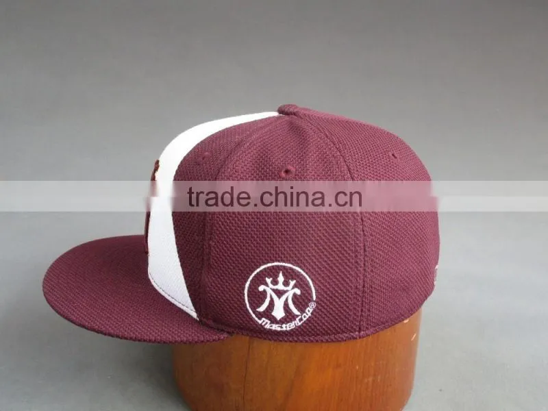 Customer flat brim 6- panel fitted cap with 3D Embroidered Patch