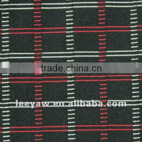 vertical check jersey stripe fabric made of 94% poly and 6% spandex