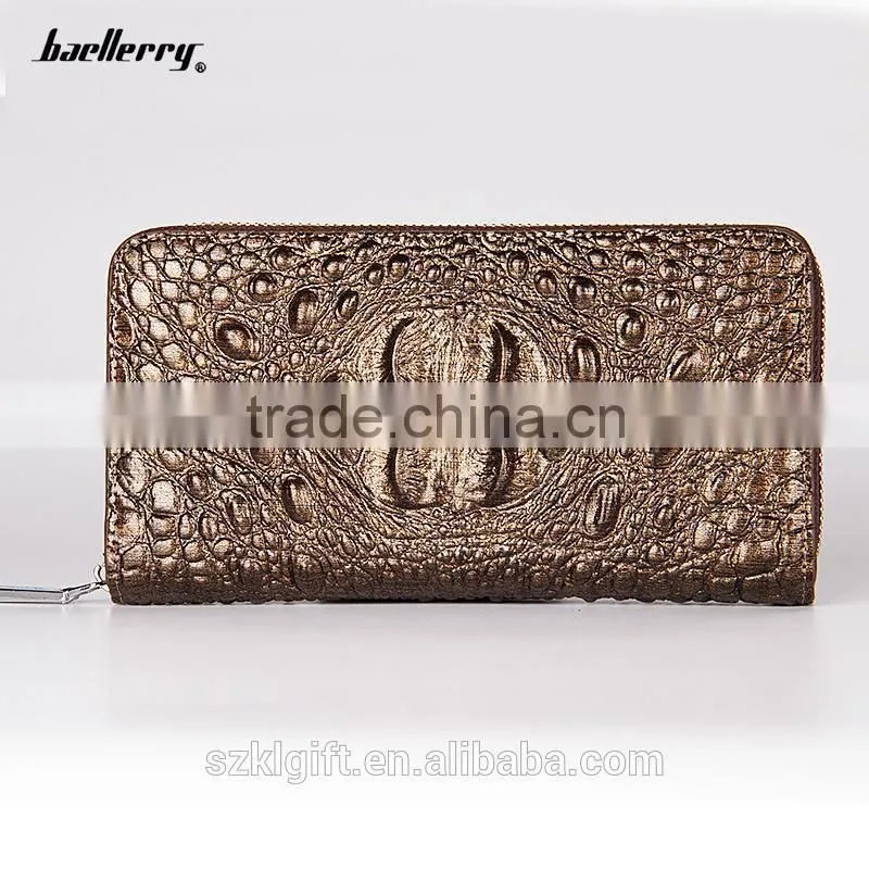 2016 crocodile leather wallet wallet with mobile phone holder violet purse wallet