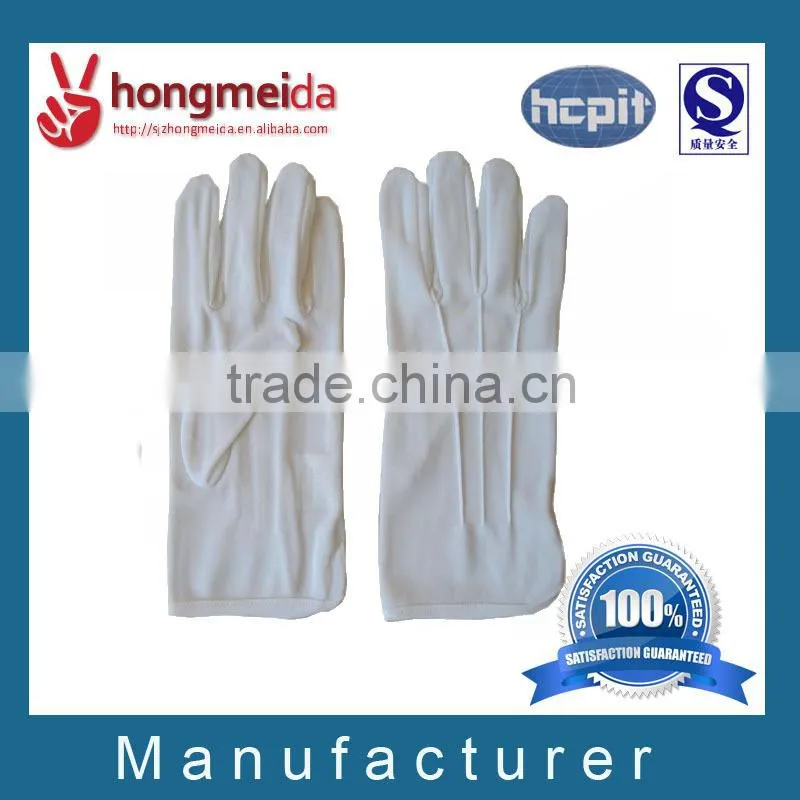 plain white cotton parade glove,inspection glove