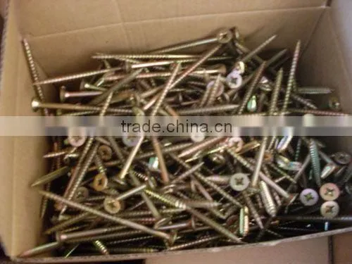 M3.5-M6.0 Countersunk Chipboard Screws,Pozi Drive Flat Head chipboard Screws ZP