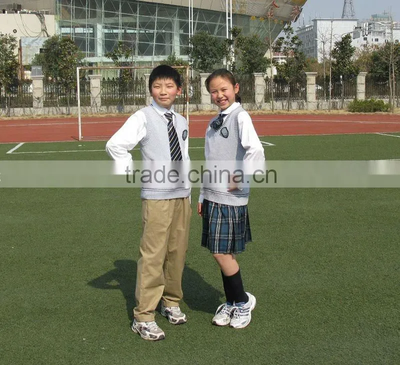 HOT selled amart design of kids school uniform (LOGO accepted)