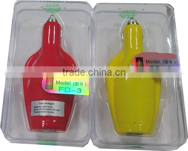 Many colors for choice usb car charger 5v 3000ma