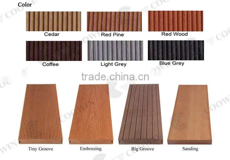 Contains no toxic chemicals green environment friendly solid wpc exterior flooring