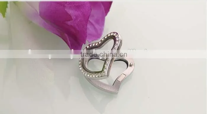 metal heart pendants floating charm locket heart