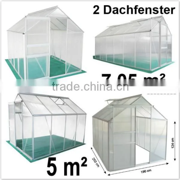 Wholesale grey polycarbonate greenhouse made by Grace Garden