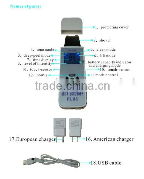 popular new style ultrasonic skin scrubber lw-008