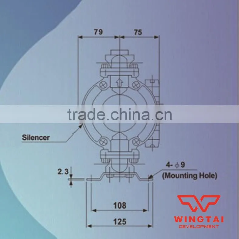 1/2'' Aluminum Alloy Diaphragm Pneumatic Ink Pump